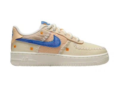 Pre-owned Nike Air Force 1 Low 40th Anniversary Edition La Flea Sneakers In Sail/coconut Milk/royal Blue