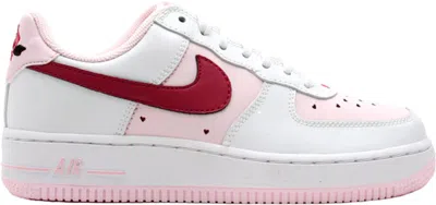 Pre-owned Nike Air Force 1 Low Cardinal Red Pink Sneakers In White/cardinal Red Pink Ice