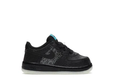 Pre-owned Nike Air Force 1 Low Computer Chip Space Jam Sneakers In Black/light Blue Fury