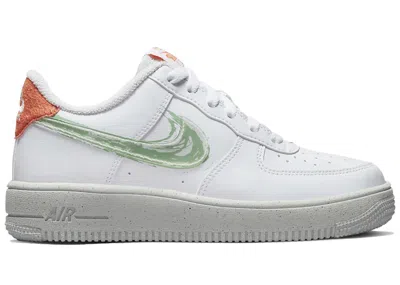 Pre-owned Nike Air Force 1 Low Crater Brushstroke Sneakers In White/orange Trance/sail