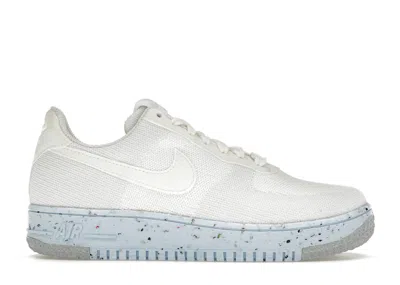 Pre-owned Nike Air Force 1 Low Crater Flyknit Ice Blue (women's) Sneakers In White/pure Platinum