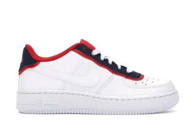 Pre-owned Nike Air Force 1 Low Double Layer Red Sneakers In White/obsidian/university Red In Multi