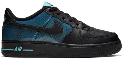 Pre-owned Nike Air Force 1 Low Dragon Scales Sneakers In Black/blue Hero In Multi
