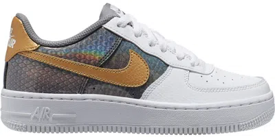 Pre-owned Nike Air Force 1 Low Dragon Scales Sneakers In White/anthracite/cool Grey In Multi
