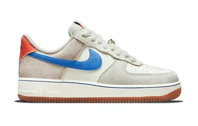 Pre-owned Nike Air Force 1 Low First Use Royal (women's) Sneakers In Sail/game Royal/team Orange In Multi