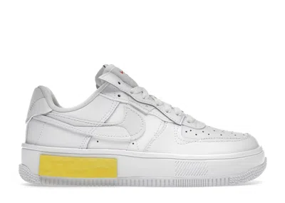 Pre-owned Nike Air Force 1 Low Fontanka Summit (women's) Sneakers In White/photon Dust/opti Yellow