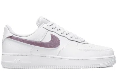 Pre-owned Nike Air Force 1 Low Glitter Swoosh Purple (women's) Sneakers In White/grey Fog In Gray