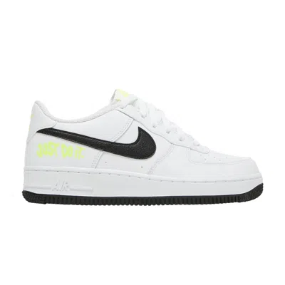 Pre-owned Nike Air Force 1 Low Gs 'just Do It - White Volt' | Kid's Size 7