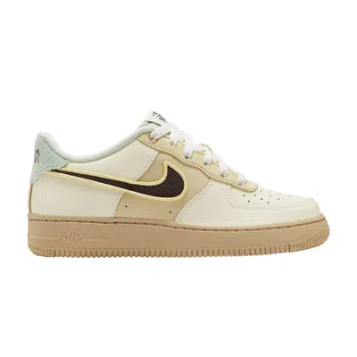 Pre-owned Nike Air Force 1 Low Gs 'passing Notes Pack' | Cream | Kid's Size 1.5 In White