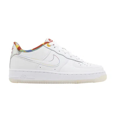 Pre-owned Nike Air Force 1 Low Gs 'playful Print' | White | Kid's Size 3