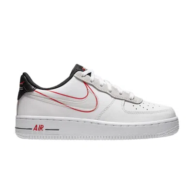 Pre-owned Nike Air Force 1 Low Gs 'script Swoosh' | Red | Kid's Size 6