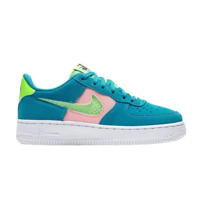 Pre-owned Nike Air Force 1 Low Gs 'transparent Blue Swoosh' | Kid's Size 5