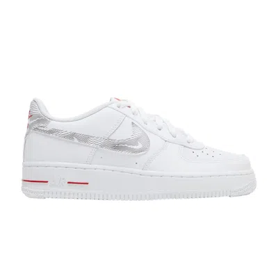 Pre-owned Nike Air Force 1 Low Gs 'white University Red' | Kid's Size 6
