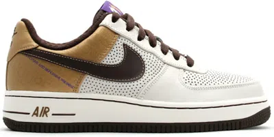 Pre-owned Nike Air Force 1 Low Gsby Cooper Sneakers In Sail/baroque Brown/metallic Gold