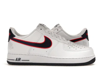 Pre-owned Nike Air Force 1 Low Houston Comets 4peat (women's) Sneakers In White/obsidian/university Red In Multi