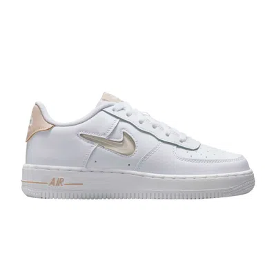 Pre-owned Nike Air Force 1 Low Jewel Gs 'white Pale Ivory' | Kid's Size 6.5