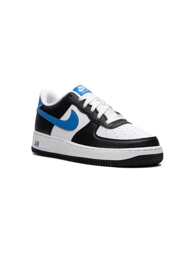 Nike Kids' Air Force 1 Low "light Photon Blue" Sneakers In Black
