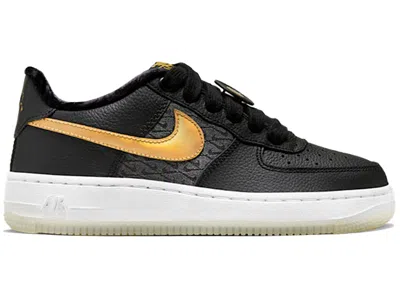 Pre-owned Nike Air Force 1 Low Lv8 50th Anniversary Of Hiphop: Bronx Origins Sneakers In Black/metallic Gold/white In Multi