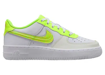 Pre-owned Nike Air Force 1 Low Lv8 Acid Wash Sneakers In White/volt/pink Glow