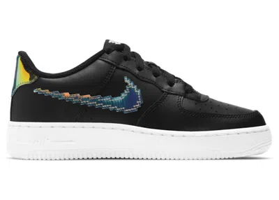 Pre-owned Nike Air Force 1 Low Lv8 Digital Swoosh Sneakers In Black