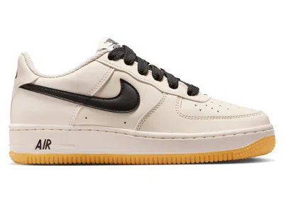 Pre-owned Nike Air Force 1 Low Lv8 Gum Black Sneakers In Soft Pearl/gum Light Brown/metallic Silver