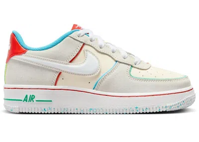 Pre-owned Nike Air Force 1 Low Lv8 Holiday Cookies Sneakers In Pale Ivory/picante Red/baltic Blue
