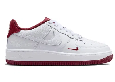 Pre-owned Nike Air Force 1 Low Lv8 Mini Swoosh Sneakers In White/team Red