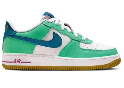 Pre-owned Nike Air Force 1 Low Lv8 Play Sneakers In White/spring Green/hyper Violet