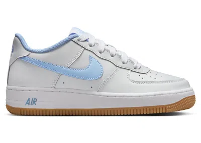 Pre-owned Nike Air Force 1 Low Lv8 Psychic Blue Sneakers In Photon Dust/white/gum Medium Brown In Multi
