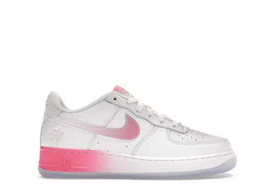 Pre-owned Nike Air Force 1 Low Lv8 San Francisco Chinatown Lotus Flower Sneakers In White/lotus Pink/yellow Gold