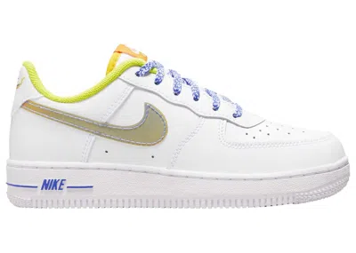 Pre-owned Nike Air Force 1 Low Lv8 Sneakers In White/medium Blue/magma Orange In Multi