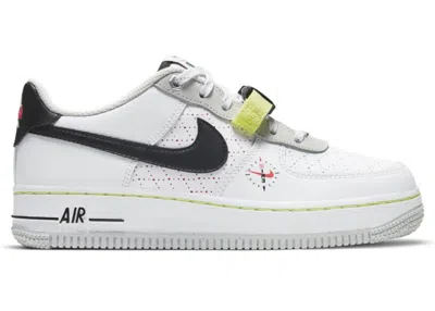 Pre-owned Nike Air Force 1 Low Lv8 Swoosh Compass Sneakers In White/photon Dust/limelight
