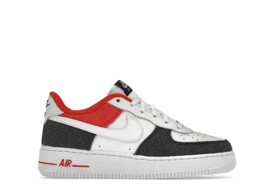 Pre-owned Nike Air Force 1 Low Lv8 Usa Sneakers In White/midnight Navy Blue/chile Red In Multi