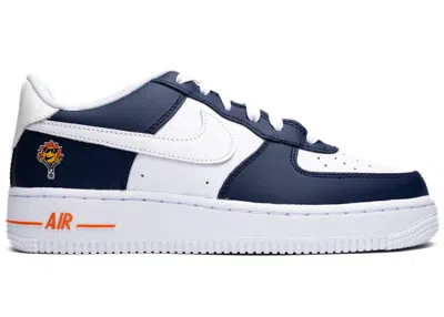 Pre-owned Nike Air Force 1 Low Lv8 Uv Reactive Sneakers In Midnight Navy/white/blue Tint