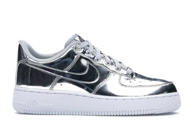 Pre-owned Nike Air Force 1 Low Metallic (women's) Sneakers In Chrome/white/metallic Silver