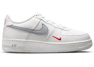 Pre-owned Nike Air Force 1 Low Mini Swoosh Sneakers In White/wolf Grey/crimson