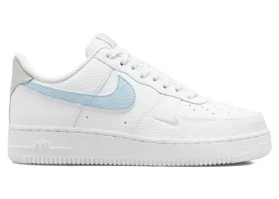 Pre-owned Nike Air Force 1 Low Mini Swoosh (women's) Sneakers In White/light Armory Blue/light Bone