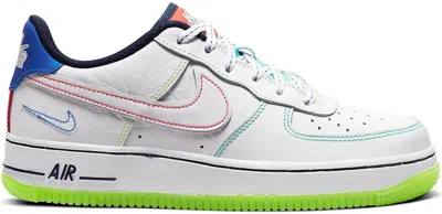 Pre-owned Nike Air Force 1 Low Outside The Lines Sneakers In White/racer Blue