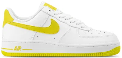 Pre-owned Nike Air Force 1 Low Patent (women's) Sneakers In White/bright Citron