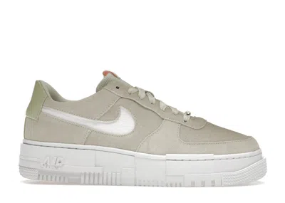Pre-owned Nike Air Force 1 Low Pixel Olive Aura (women's) Sneakers In White/sea Glass/arctic Punch