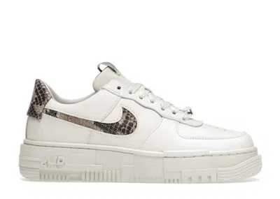 Pre-owned Nike Air Force 1 Low Pixel Se Snake (women's) Sneakers In Sail/college Grey/malt