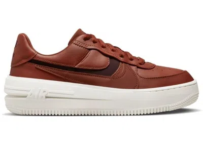 Pre-owned Nike Air Force 1 Low Plt.af.orm (women's) Sneakers In Mars Stone/burgundy Crush/sail