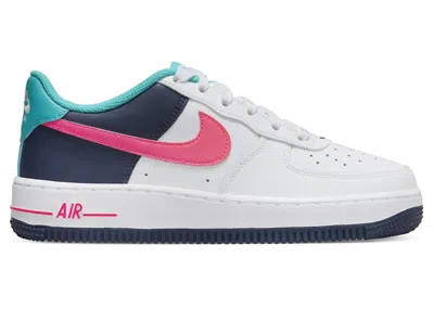 Pre-owned Nike Air Force 1 Low Racer Pink Sneakers In White/thunder Blue/dusty Cactus