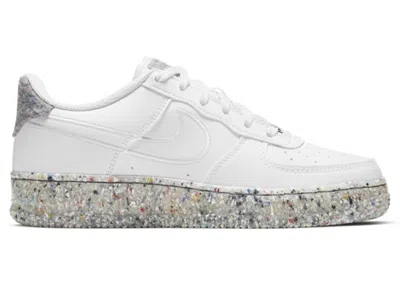 Pre-owned Nike Air Force 1 Low Recycled Wool Pack Sneakers In White/metallic Silver