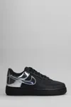 Nike Air Force 1 Low Retr Sneakers In Black Leather In Black