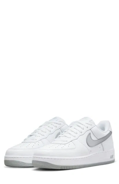 Nike Air Force 1 Low Retro Sneaker In White/metallic Silver/gold