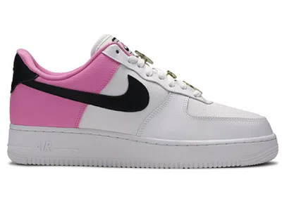 Pre-owned Nike Air Force 1 Low Se Basketball Pins (women's) Sneakers In White/black/china Rose In Multi