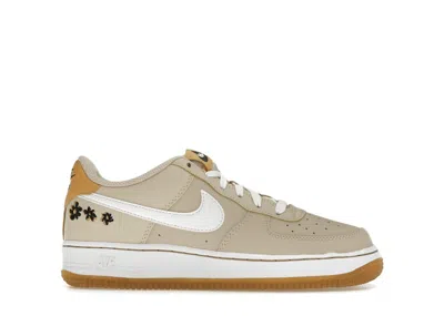 Pre-owned Nike Air Force 1 Low Se Floral Sneakers In Sanddrift/twine/black