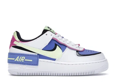 Pre-owned Nike Air Force 1 Low Shadow Barely Volt (women's) Sneakers In White/sapphire/fire Pink In Multi