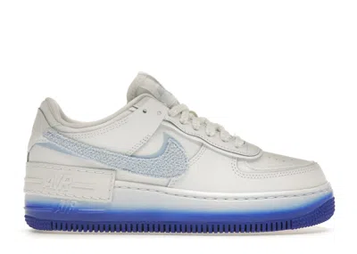 Pre-owned Nike Air Force 1 Low Shadow Chenille Swoosh (women's) Sneakers In White/blue Tint/pink Spell